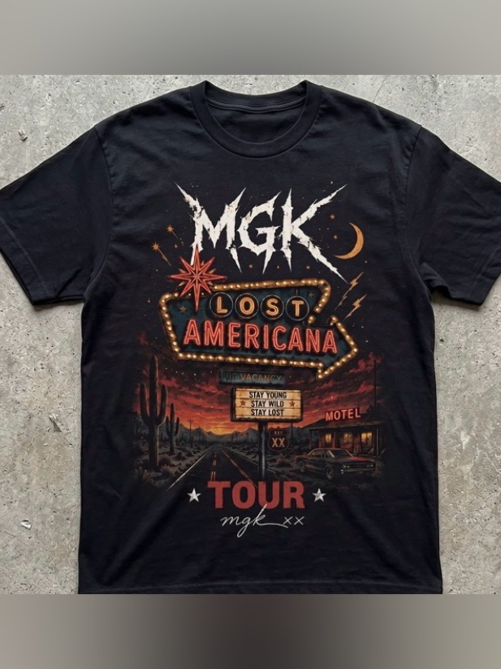 MGK Black Lost Americana Tour Graphic shirt